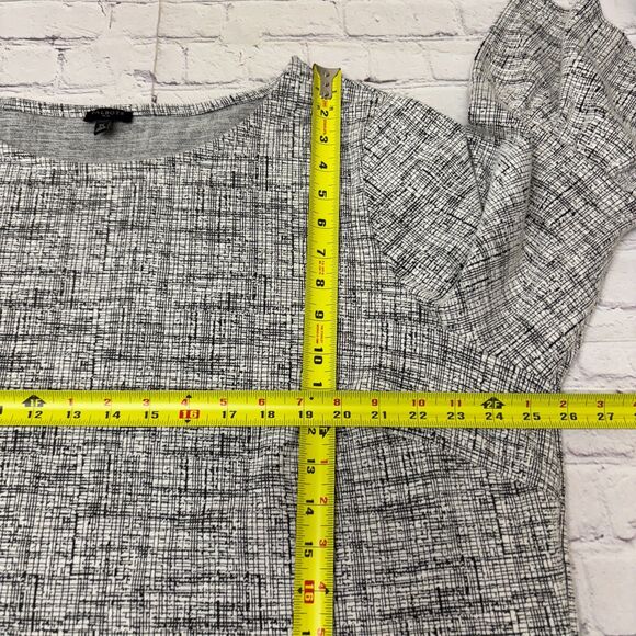 Talbots Women 3/4 Sleeve Blouse Top Shirt Size 3X Cotton Blend Gray C031 -13 - Picture 3 of 15